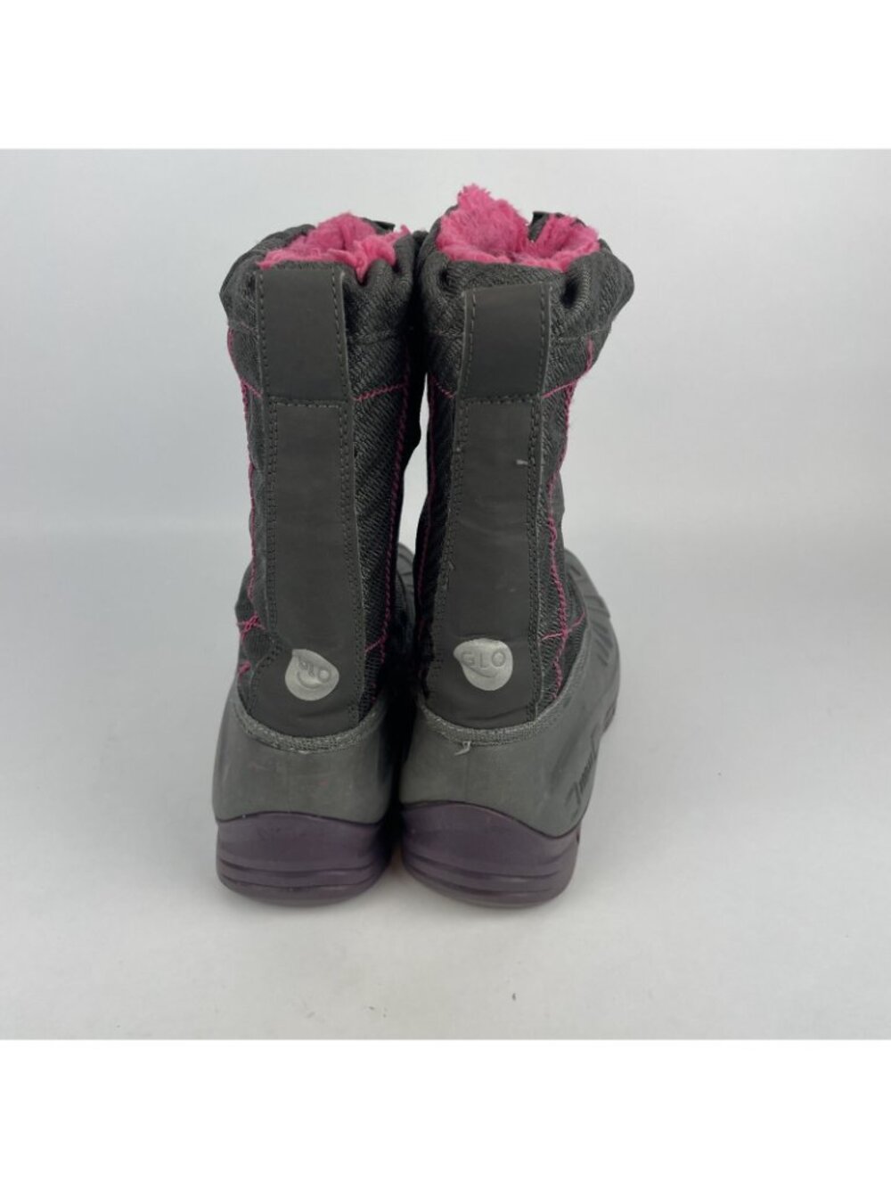 Kodiak Glo Girls Snow Boots Gray Pink Purple – Waterproof & Insulated Sz 4 - Picture 3 of 7